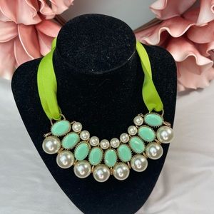 COPY - Ribbon, Bead, and Pearl Necklace